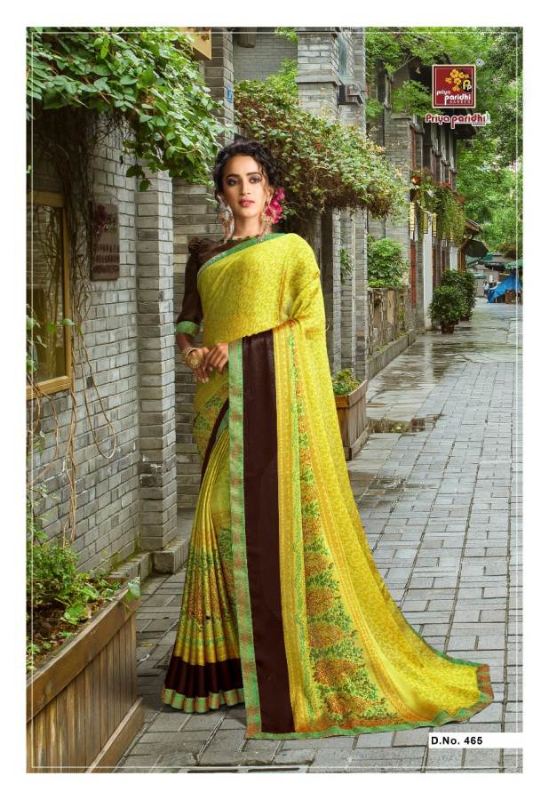 Yellow Colour Ruchi Star Chiffon New Latest Daily Wear Designer Fancy Saree  Collection 18101 A - The Ethnic World