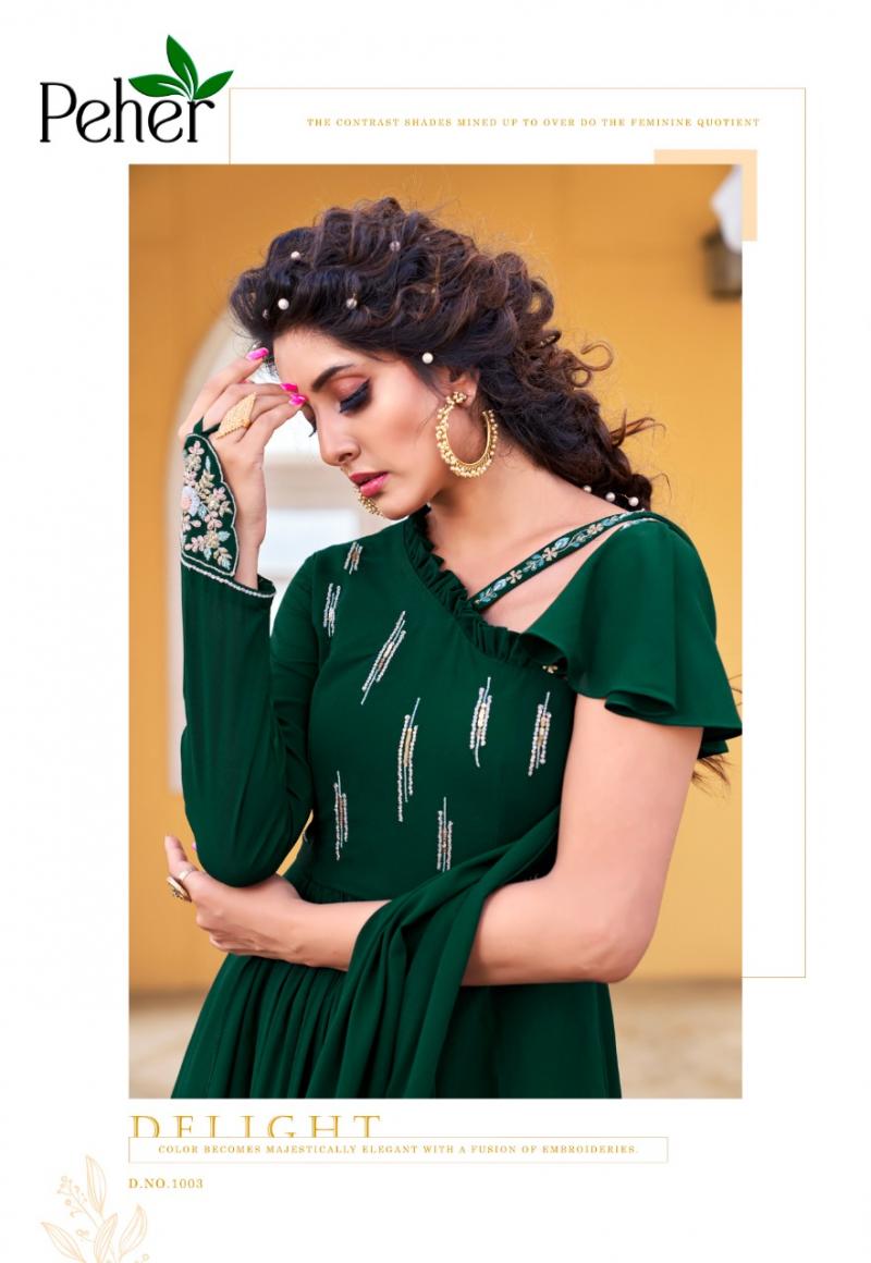 WOOGLEE PRESENT SUHANI GEORGETTE STICHED KURTI COLLECTION
