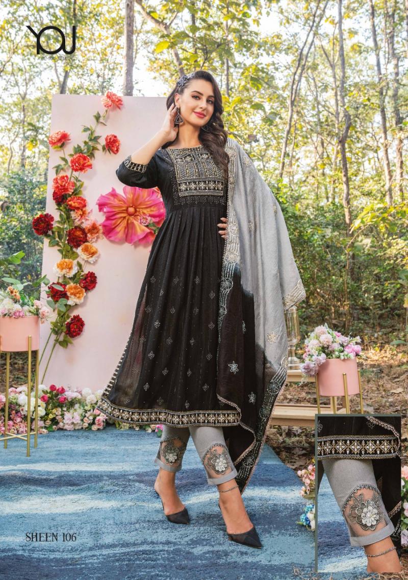 New Super Hit Design Collection Fancy Heavy Embroidery Work Long Kurti Pent  With Dupatta – Prititrendz