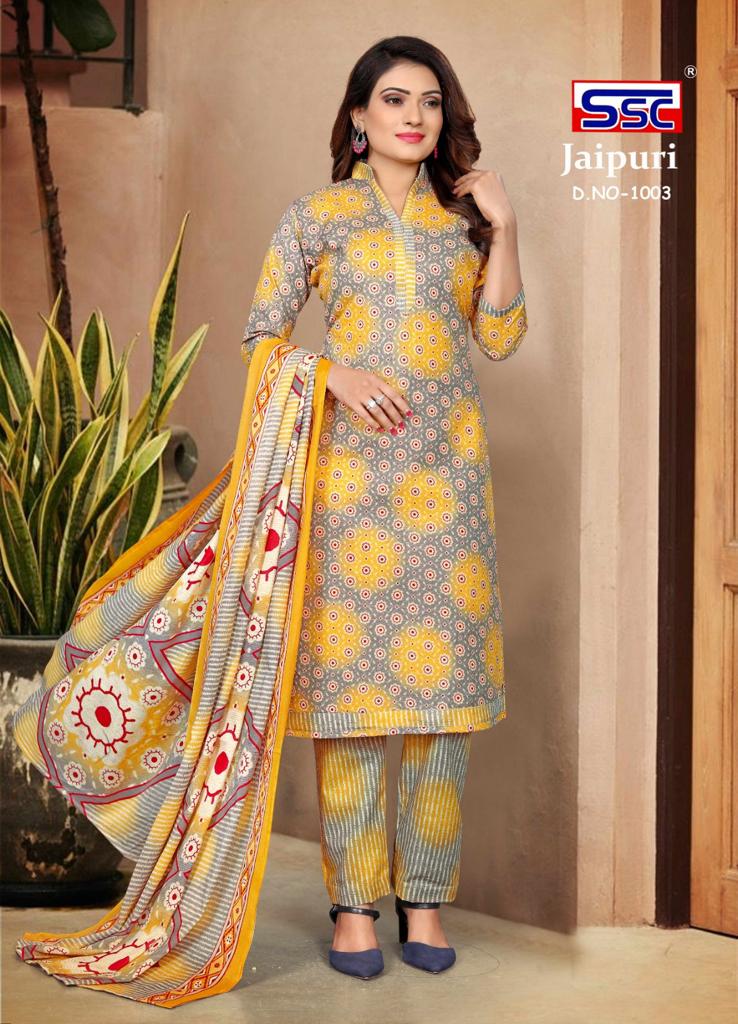 Jaipuri Salwar Suit And Dupatta Dress Material - Buy Jaipuri Salwar Suit  And Dupatta Dress Material online in India