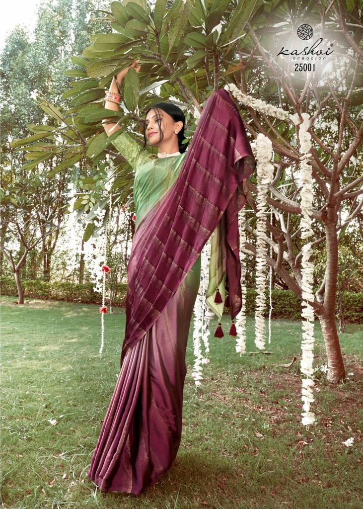 Buy Suta Purple Green Colourblocked Mul Saree Online at Best Price |  Distacart