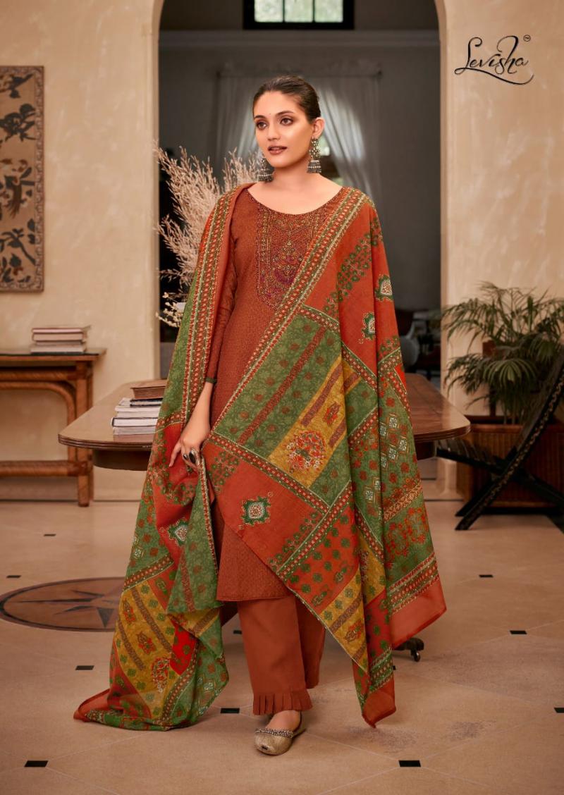 Levisha Panihari Chiffon Dupatta Designer Dress Material Collection:  Textilecatalog