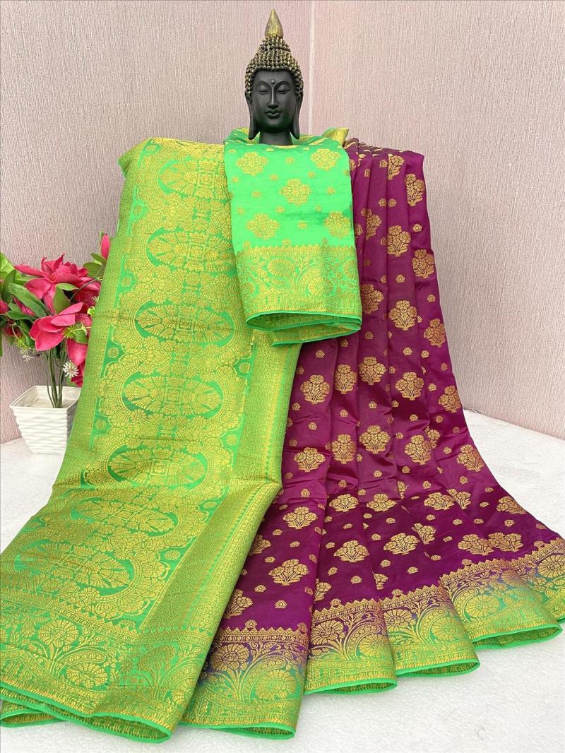 Pure Kanjivaram Soft Silk Saree with Rich Pallu