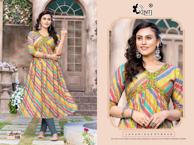 Kinti Levisha Aliya Cut Silk Designer Long Kurti Collection: Textilecatalog