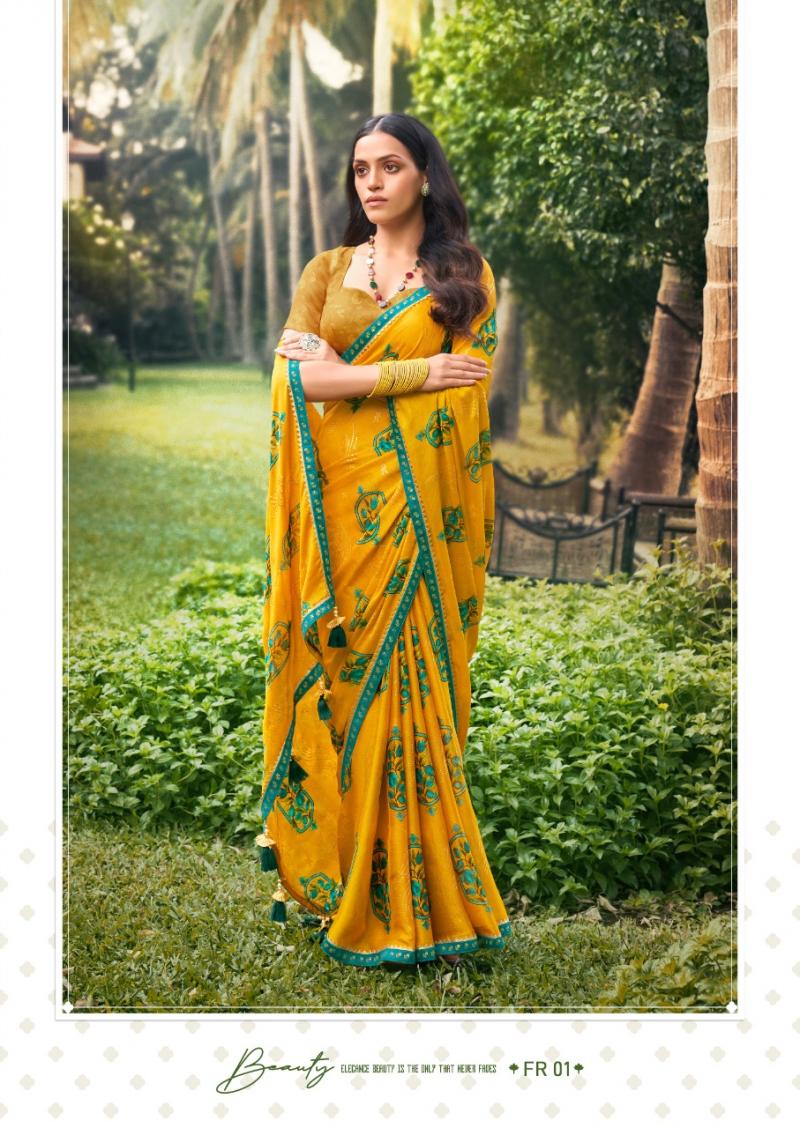 Buy Radiance Star Women's Georgette Saree For Girls, Embroidery Yellow Saree  at Amazon.in