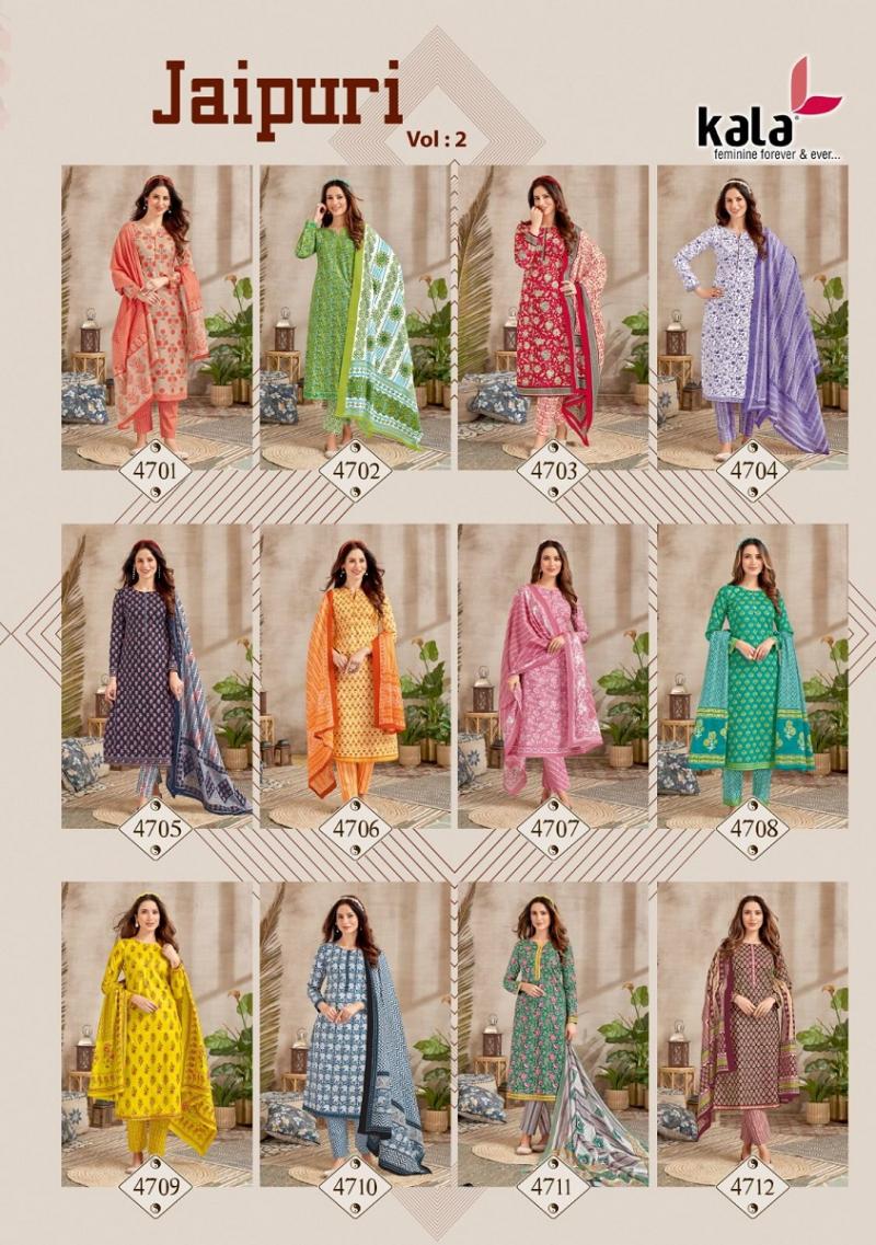 Al Karam Jaipuri Queen Daily Wear Cotton Dress Material Catalog Exporters