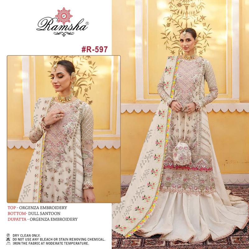 Ramsha R 424 NX Designer Pakistani Suit Catalog Wholesale price in surat -  saidharanx