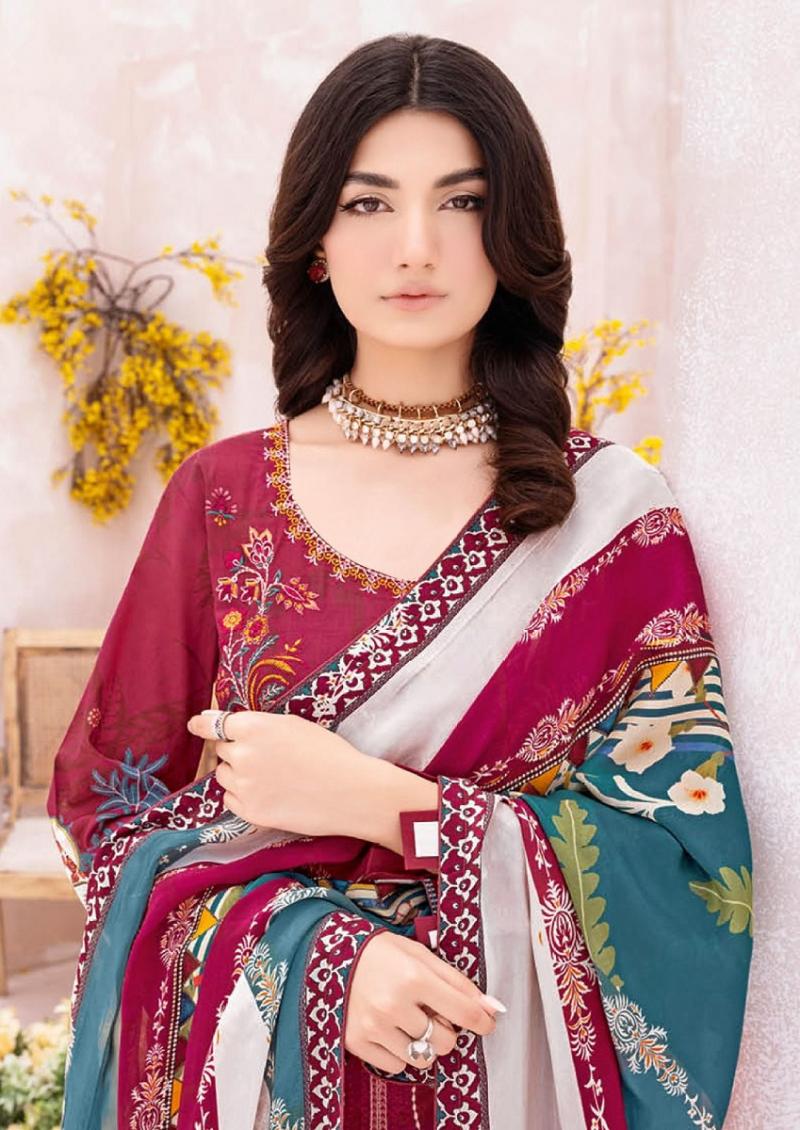gull aahmed azure Exclusive Heavy Cotton Dress Material Collection:  Textilecatalog