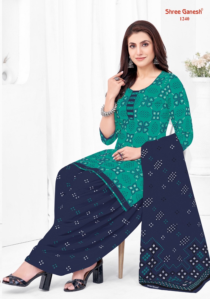 Shree Ganesh Bandhni Patiyala Special Vol 2 Printed Cotton Dress ...