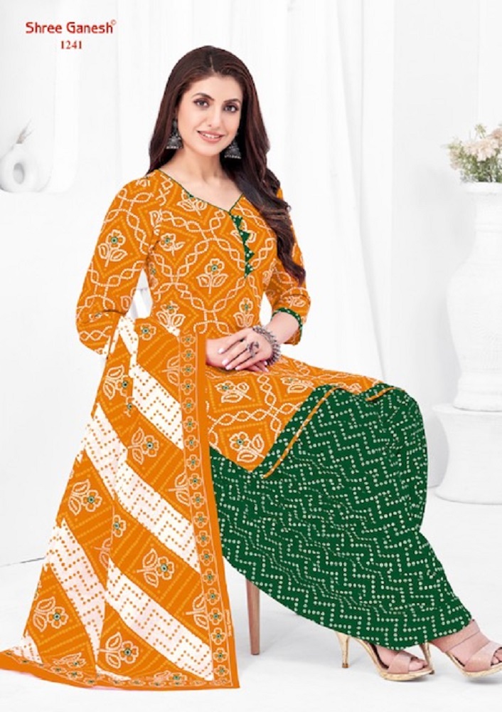Shree Ganesh Bandhni Patiyala Special Vol 2 Printed Cotton Dress ...