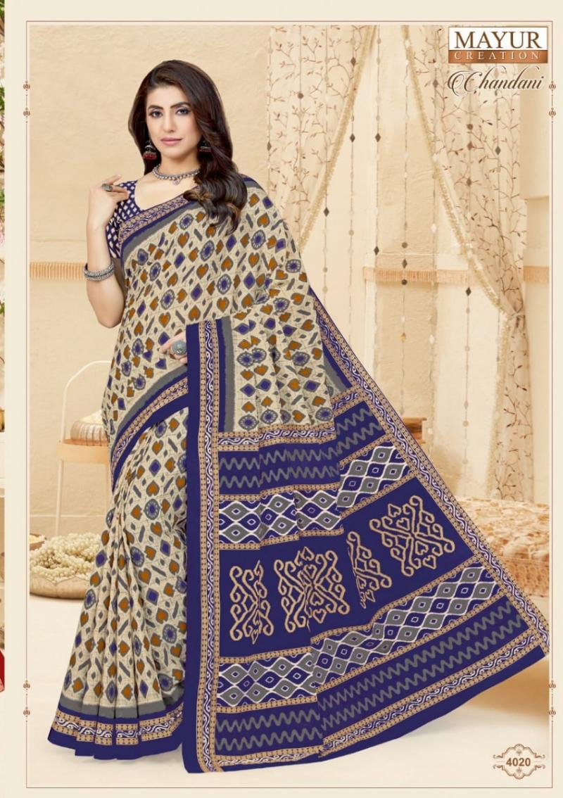 Mayur Chandani Cotton Saree Vol-4 -Dress Material: Textilecatalog