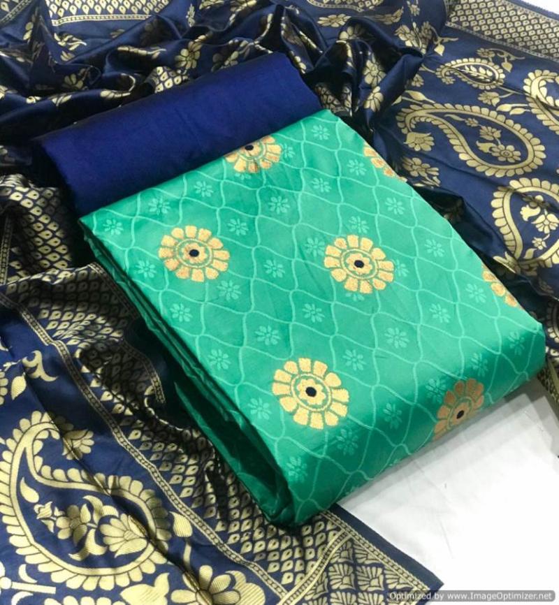 new banarasi dress materials with banarasi dupattas