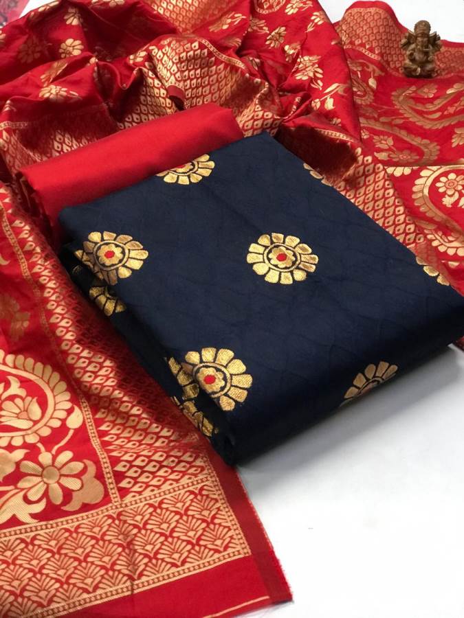 Banarasi Silk Dress Material, for Making Textile Garments, Feature :  Comfortable, Easily Washable, Skin Friendly at Rs 300 / Meter in Varanasi