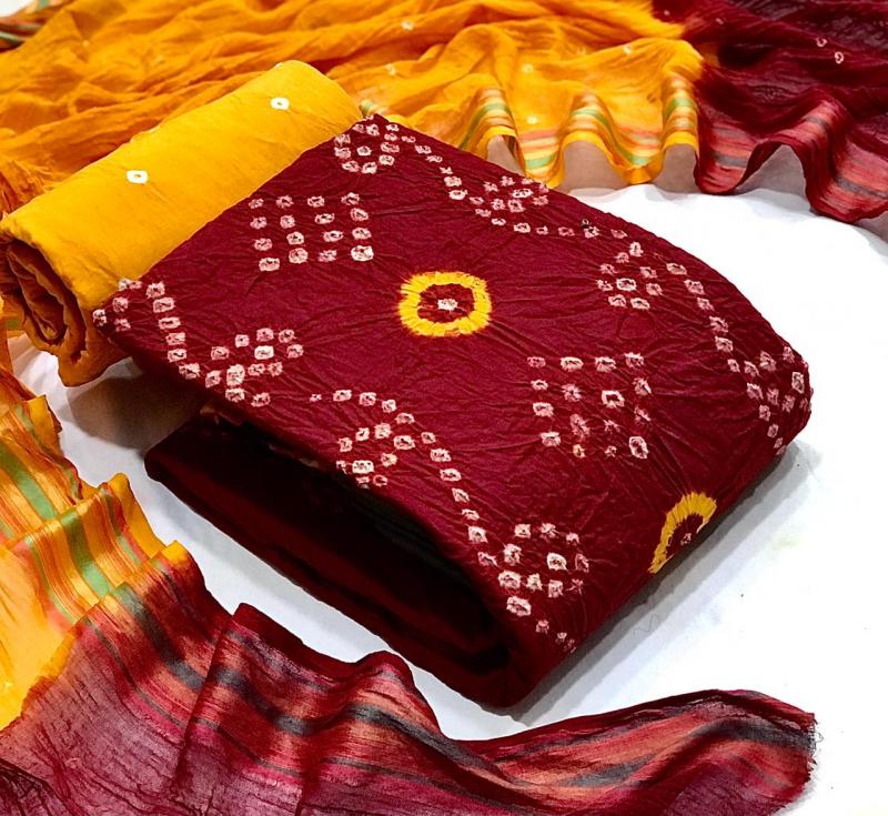 Buy Bandhani Dress Materials Online in India l iTokri आई.टोकरी