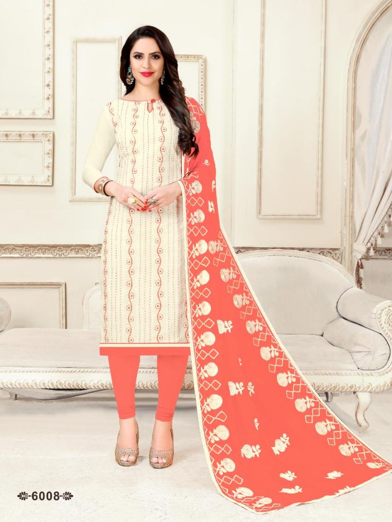 Buy DRAVINAM Trends Unstitched Printed Mirror Work Jaipuri Cotton Salwar  Suits Dress Material with Chiffon Dupatta Unstitched Dress Material For  Women (Brown) Online at Best Prices in India - JioMart.