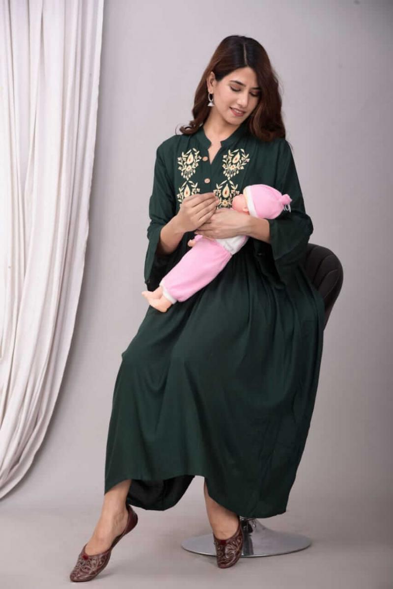Buy Jagadamba Creation Maternity Ethnic Feeding Kurti For Women with Two  Vertical Easy Zipper-pink Online at Best Prices in India - JioMart.