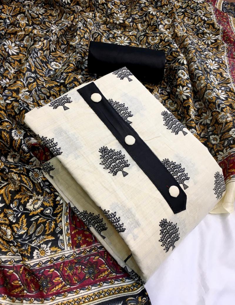 Buy HI FASHION Women's Unstitched Khadi Cotton Salwar Suit Dress Material  With Banglori Printed Dupatta at Amazon.in